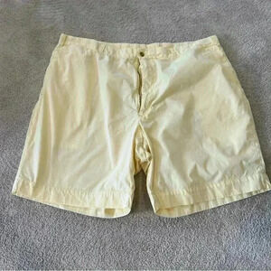 Men's Bills Khaki Yellow Flat Front 9 In Inseam Classic Fit Shorts Size 46